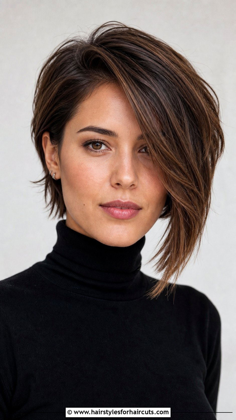 Feathered Asymmetrical Bob - 25 feather haircuts short hair - 25 feather haircuts short hair