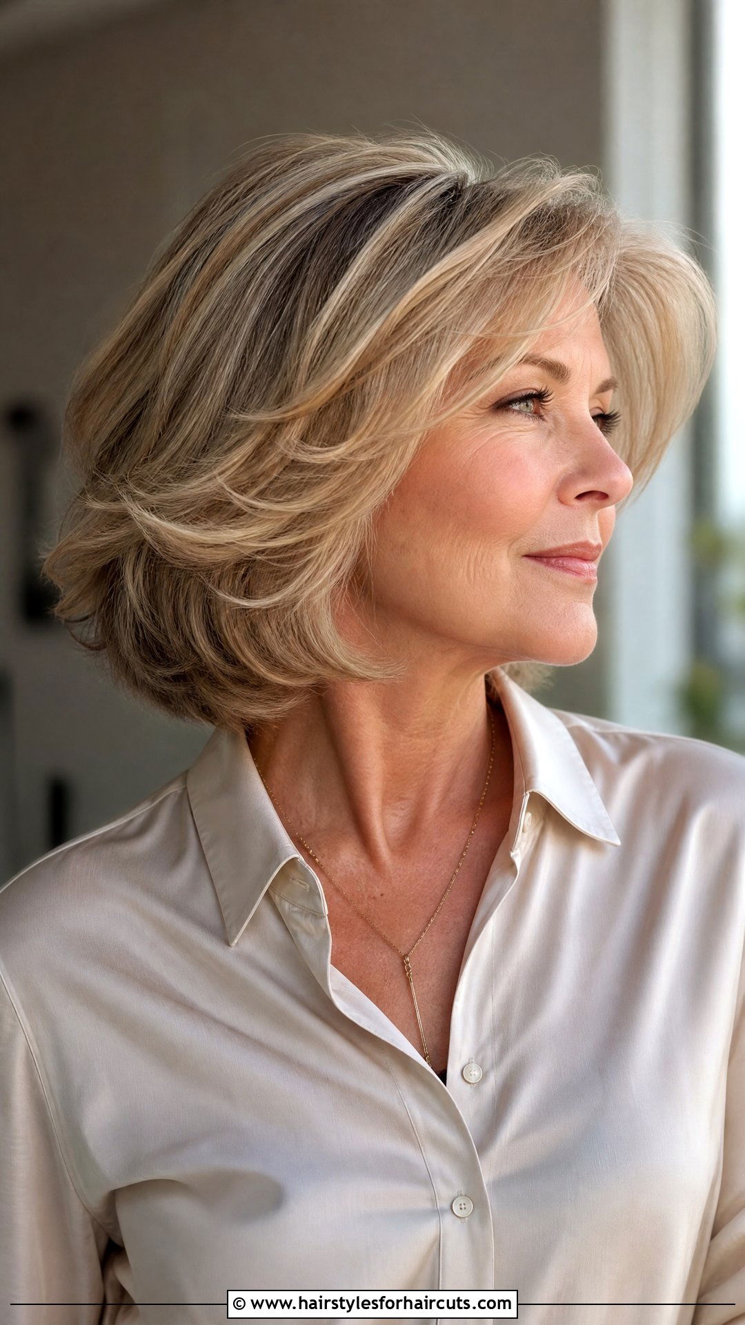 Feathered Back Bob - 25 current hairstyles for women over 50 - 25 current hairstyles for women over 50