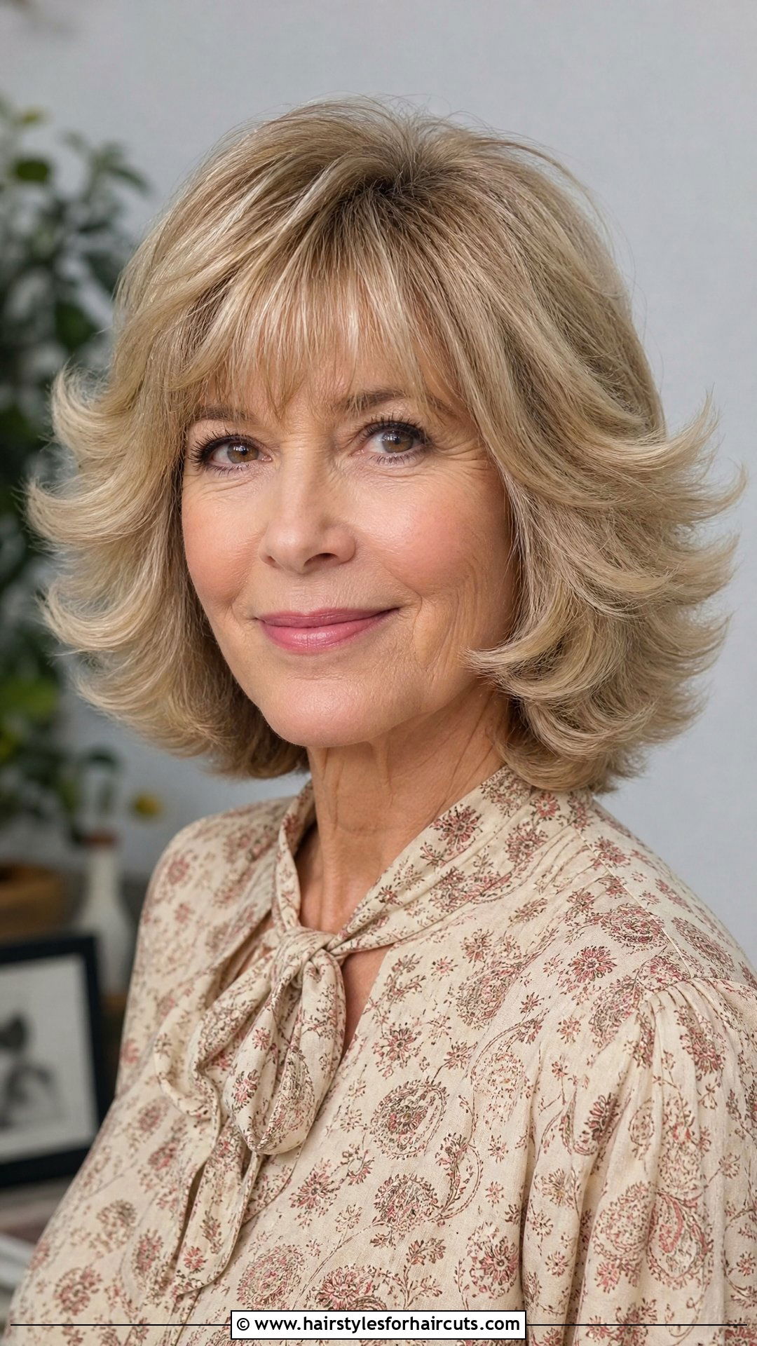 Feathered Bob With Soft Bangs Over 50 - 25 hairstyles with bangs over 50 - 25 hairstyles with bangs over 50