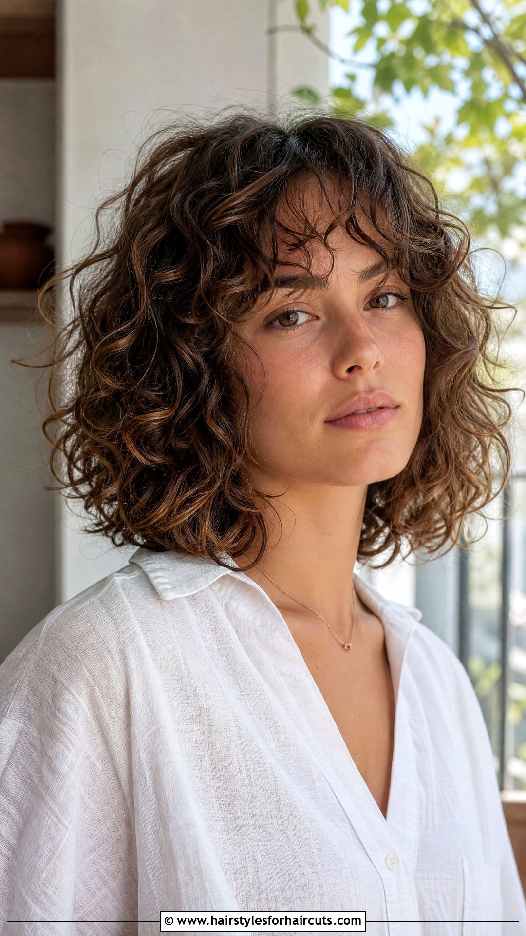 Feathered Curly Lob - 25 best haircuts for curly hair girl - 25 best haircuts for curly hair girl