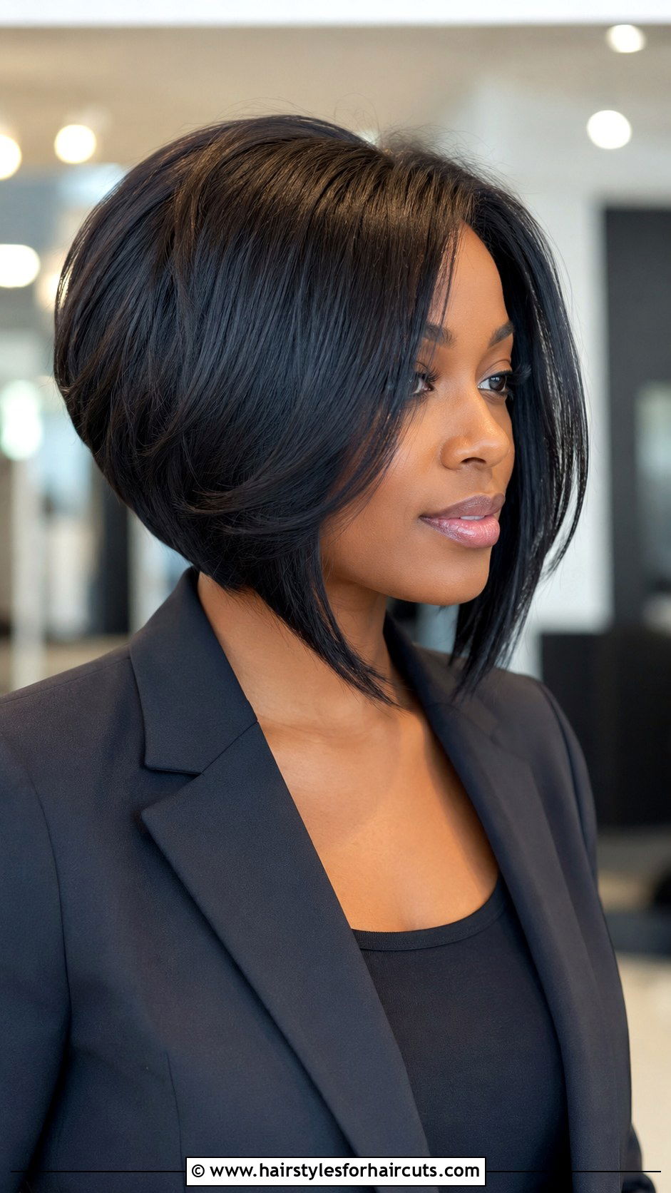 Feathered Inverted Bob - 25 feathered bob hairstyles for black hair - 25 feathered bob hairstyles for black hair