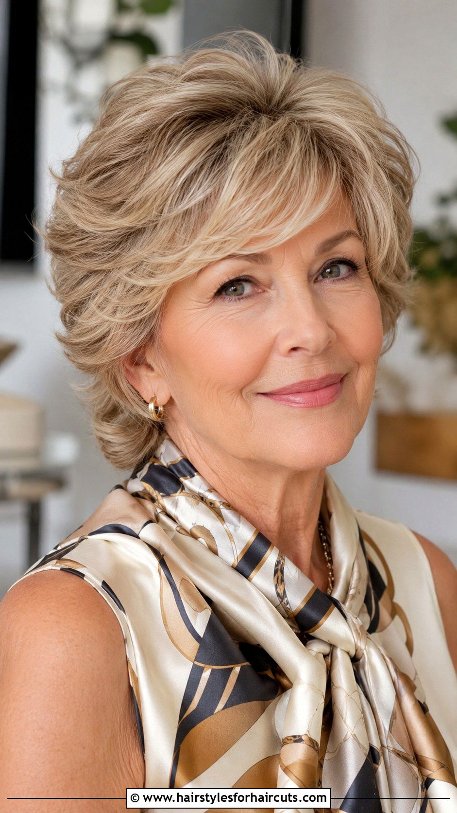 Feathered Layered Haircut - 25 haircuts for woman over 60 - 25 haircuts for woman over 60