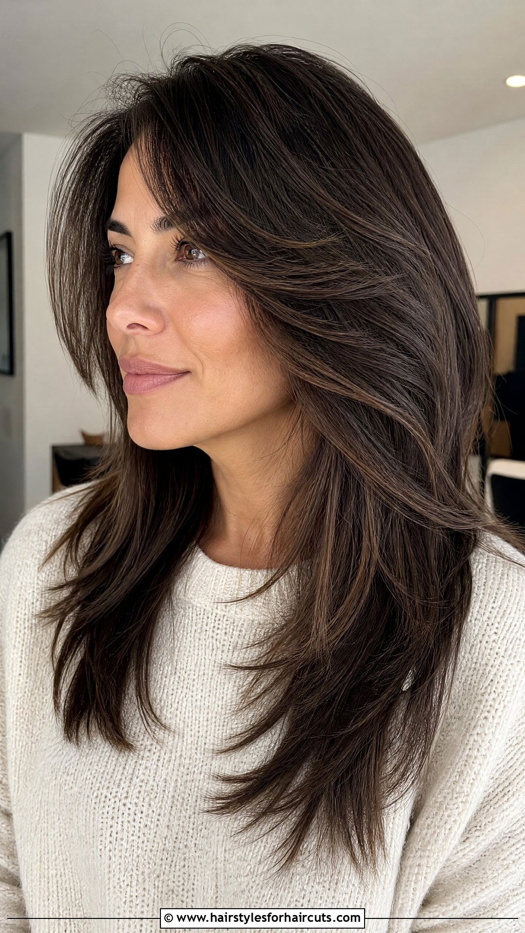 Feathered Layers Haircut - 25 middle age hairstyles - 25 middle age hairstyles