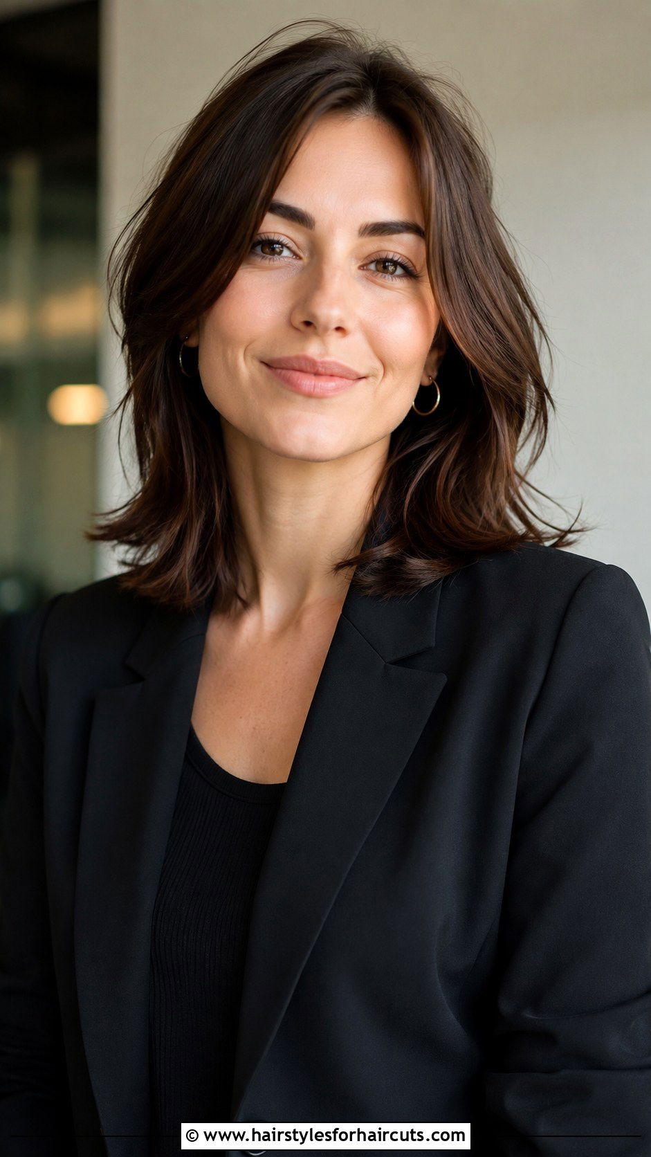 Feathered Lob - 25 haircuts for big heads - 25 haircuts for big heads