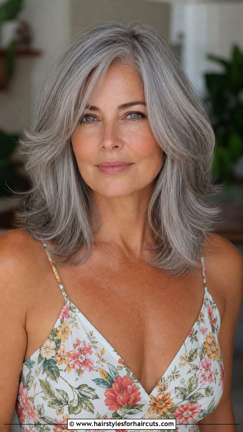 Feathered Medium Grey Hair - 25 medium length hairstyles for grey hair - 25 medium length hairstyles for grey hair