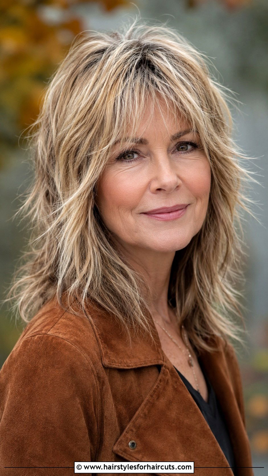 Feathered Shag - 25 haircuts for thin hair women over 50 - 25 haircuts for thin hair women over 50