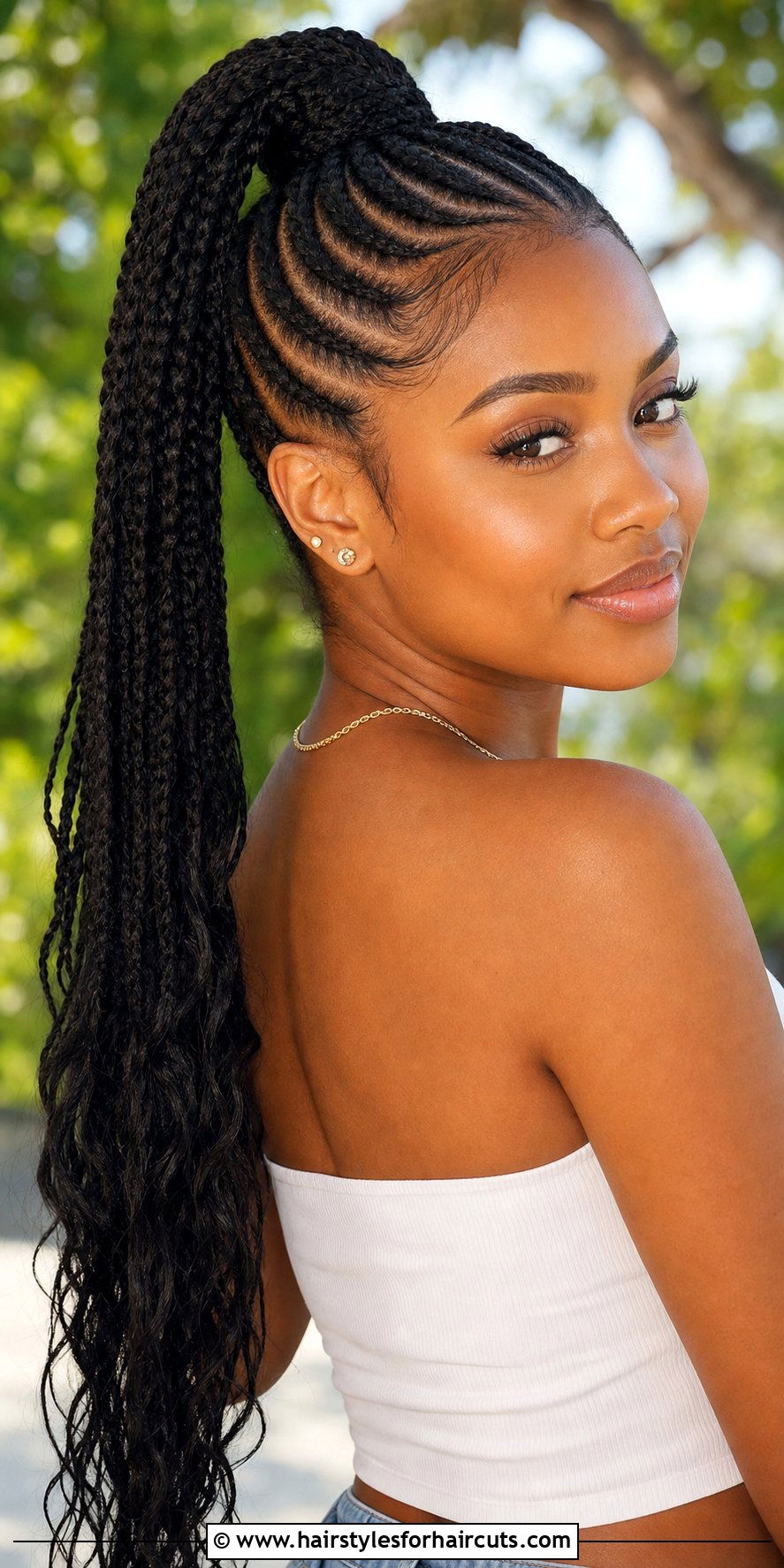 Feed In Braid Ponytail - 25 cute braid ponytail hairstyles for black hair - 25 cute braid ponytail hairstyles for black hair
