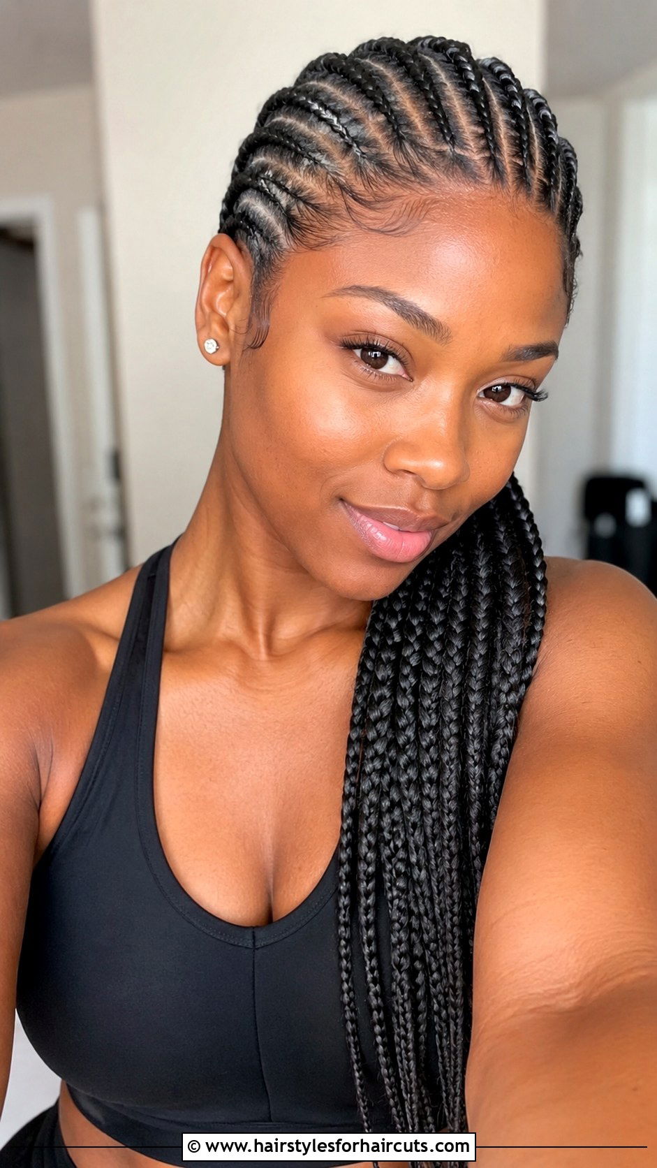 Feed In Braid Side Ponytail - 25 side ponytail hairstyles for black hair - 25 side ponytail hairstyles for black hair