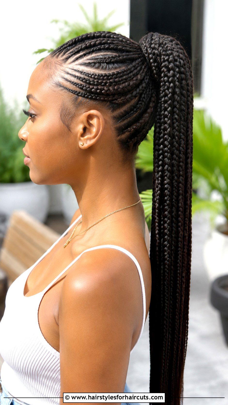 Feed In Braided Long Ponytail - 25 long ponytail hairstyles for black hair - 25 long ponytail hairstyles for black hair