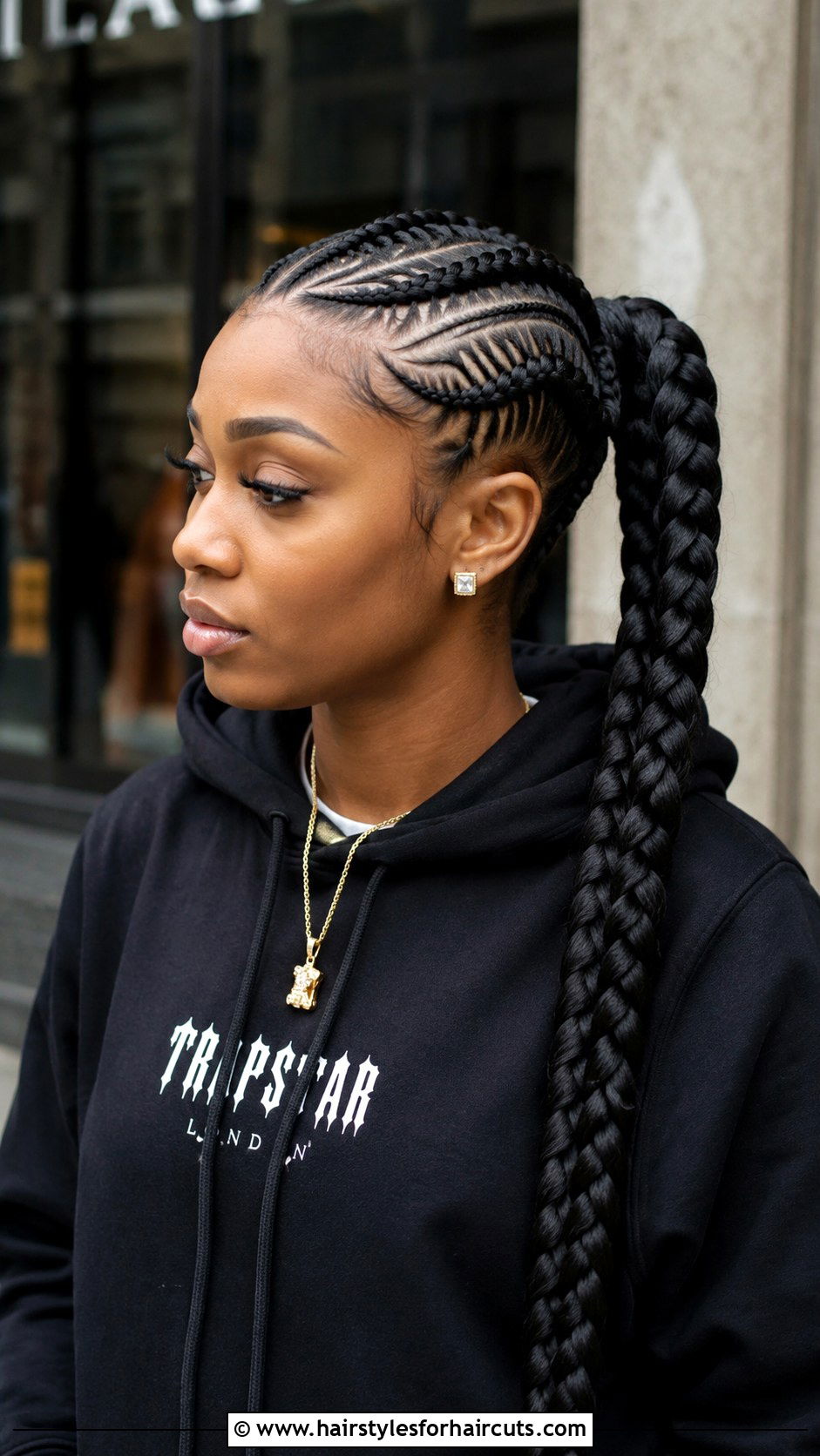 Feed In Braided Ponytail - 25 black hair ponytail hairstyles - 25 black hair ponytail hairstyles