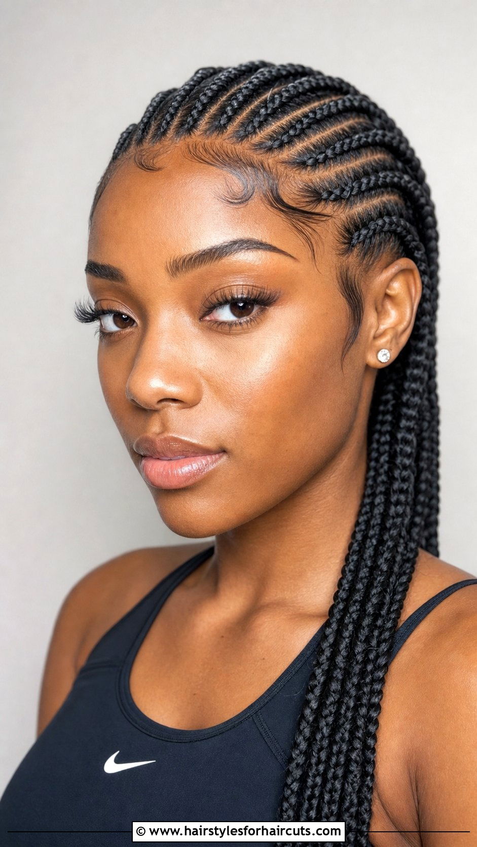 Feed In Braids With Laid Edges - 25 hairstyles with edges - 25 hairstyles with edges