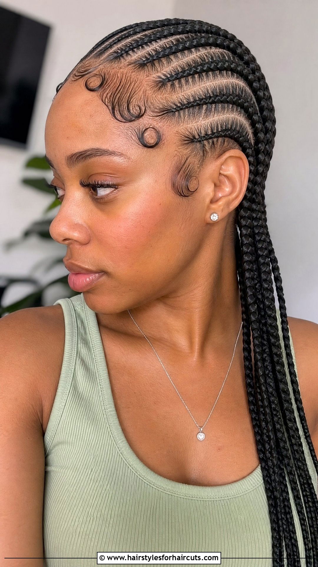 Feed In Braids With Loop Edges - 25 edges hairstyles - 25 edges hairstyles
