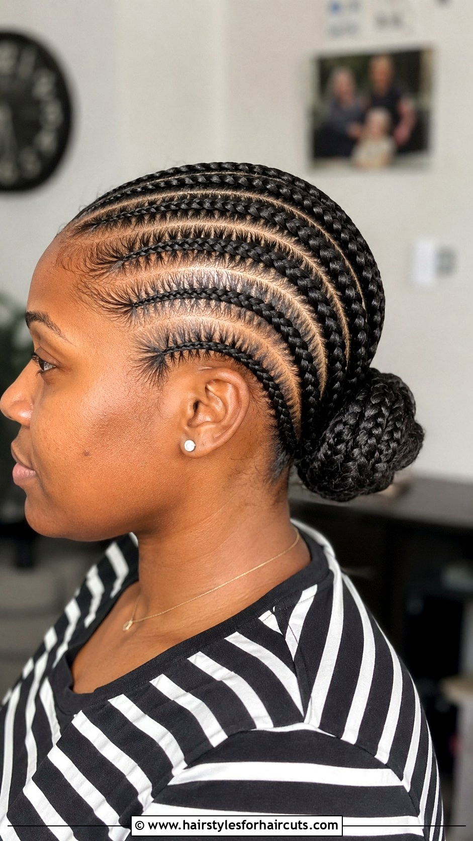 Feed In Cornrow Low Bun - 25 braided low bun hairstyles for black hair - 25 braided low bun hairstyles for black hair