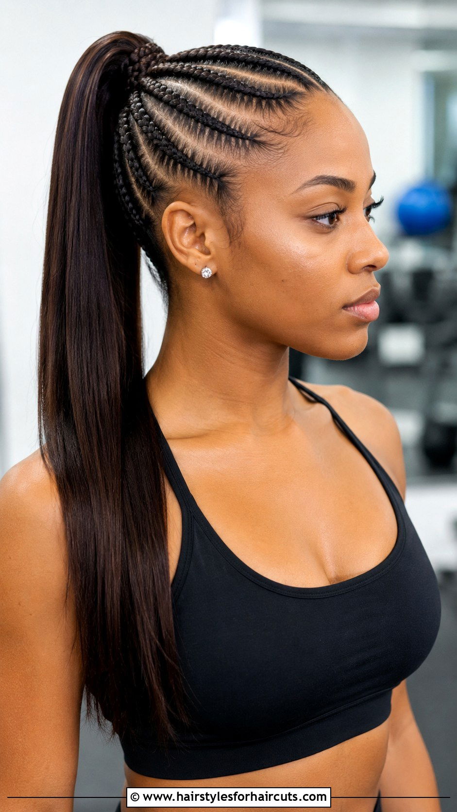 Feed In Cornrow Ponytail - 25 hairstyles with one bundle of hair - 25 hairstyles with one bundle of hair