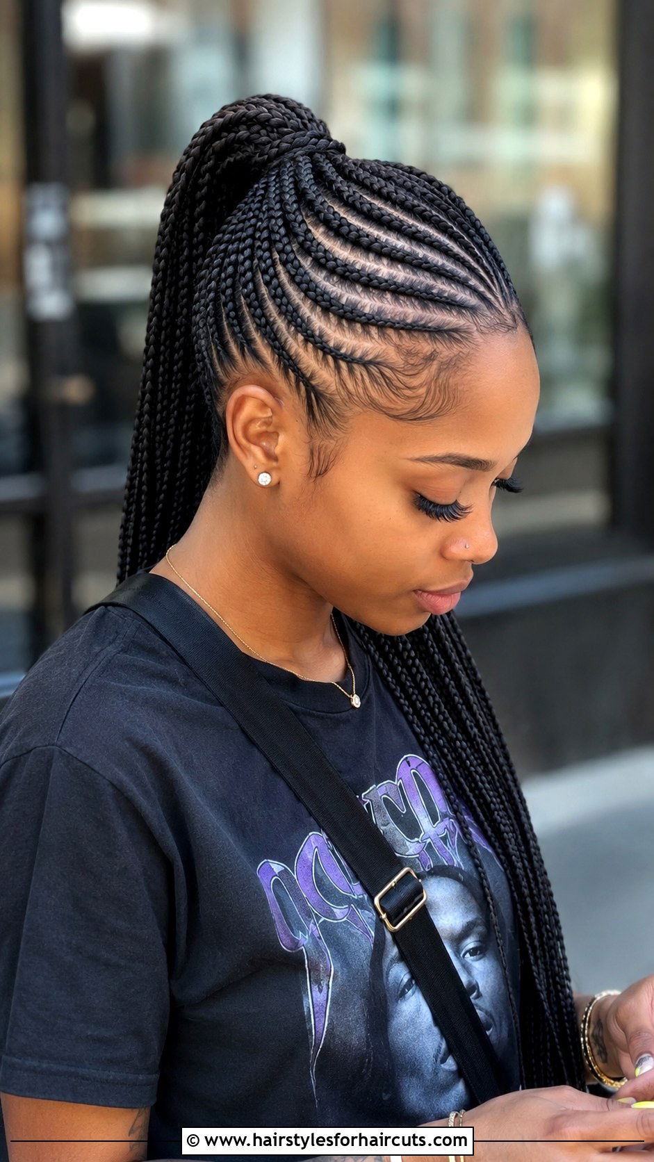 Feed In Cornrows Ponytail - 25 black hairstyles for medium hair - 25 black hairstyles for medium hair