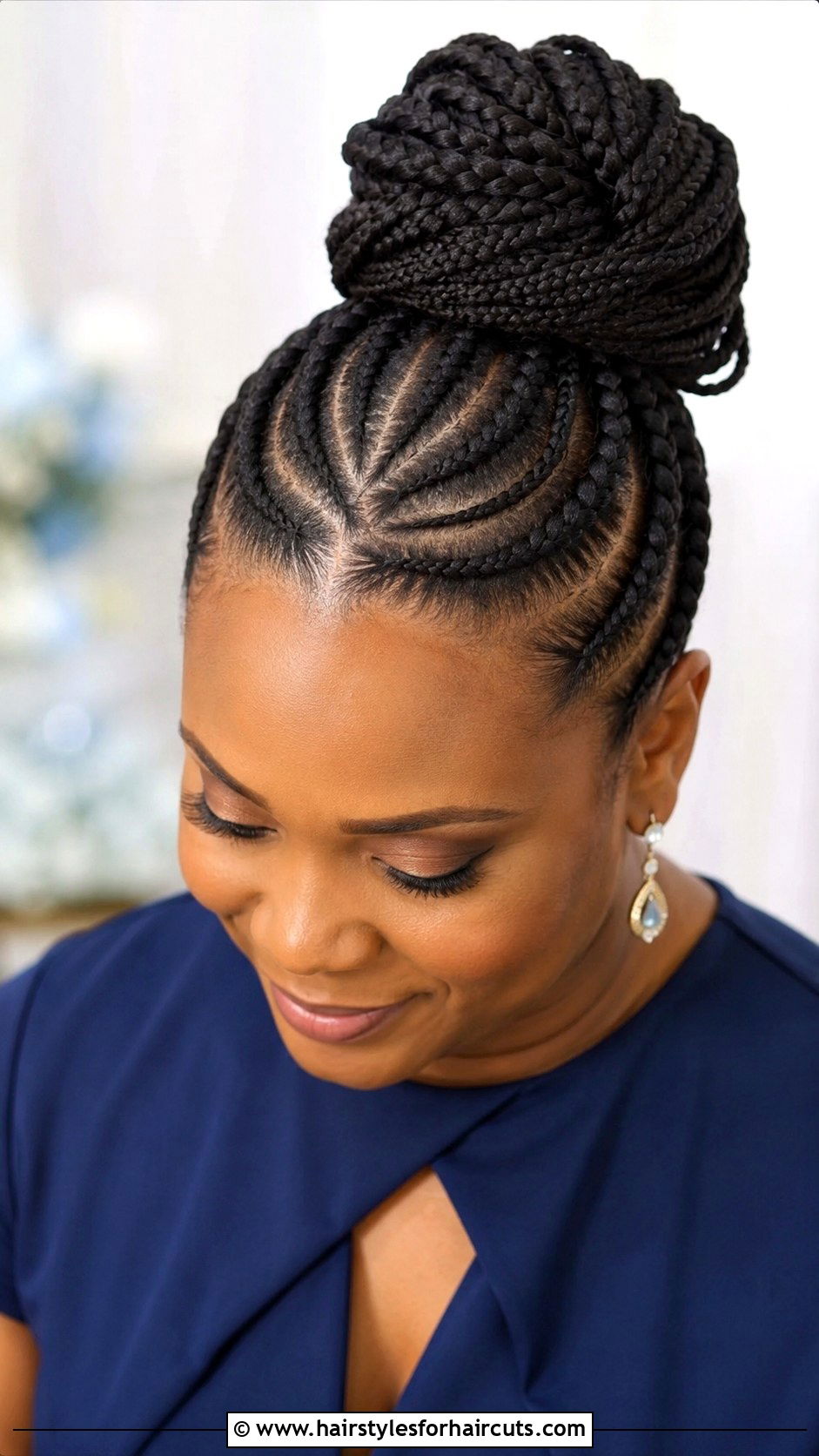 Feed In Cornrows Updo - 25 church hairstyles for black hair - 25 church hairstyles for black hair