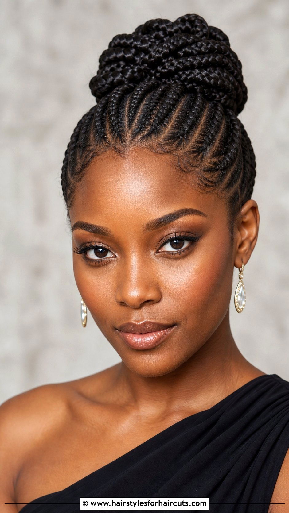 Feed In Cornrows Updo - 25 wedding hairstyles black women - 25 wedding hairstyles black women