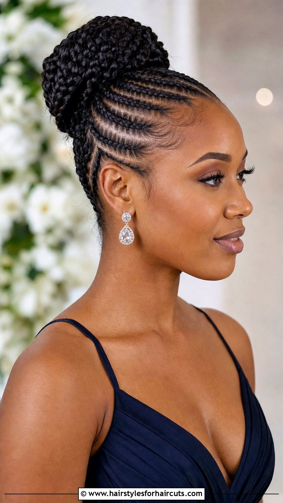 Feed In Cornrows Updo - 25 holiday hairstyles for natural hair - 25 holiday hairstyles for natural hair