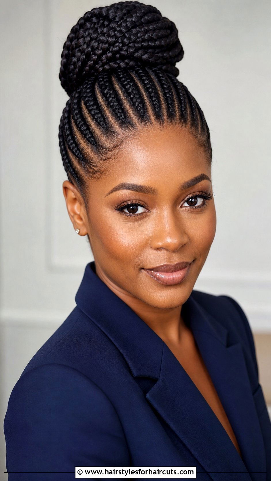 Feed In Front Cornrow Updo - 25 front braid hairstyles for black hair - 25 front braid hairstyles for black hair