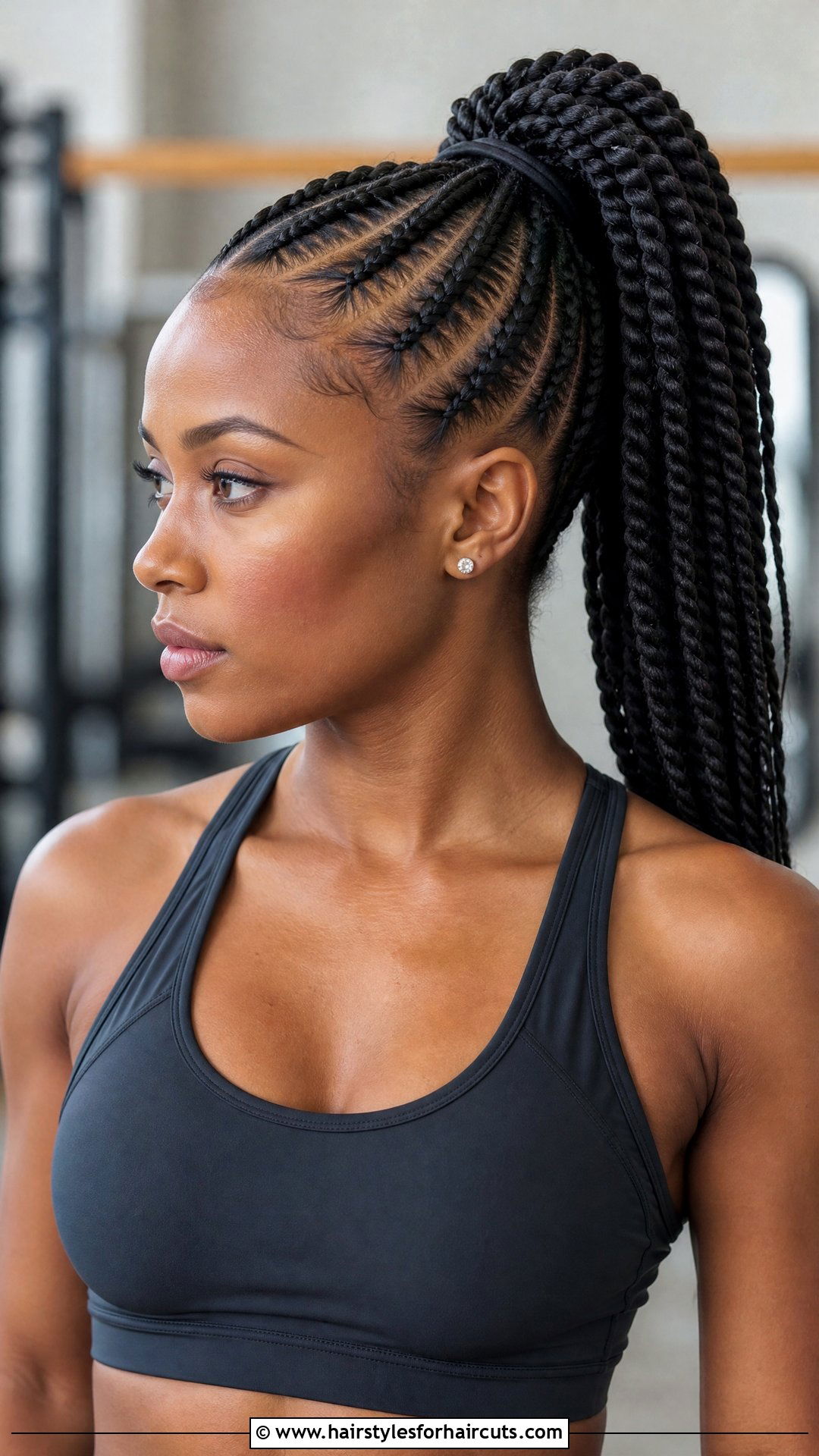 Feed In Twists Ponytail - 25 twists haircuts - 25 twists haircuts
