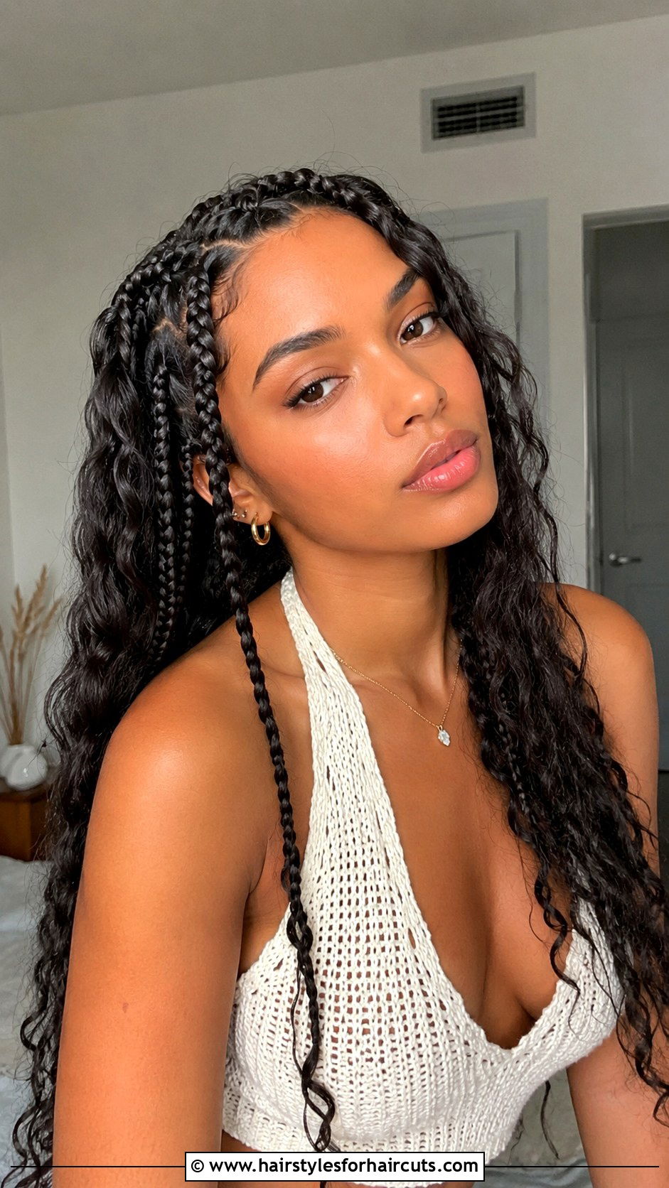 Feed in Boho Braids for Beach - 25 beach hairstyles for curly hair - 25 beach hairstyles for curly hair