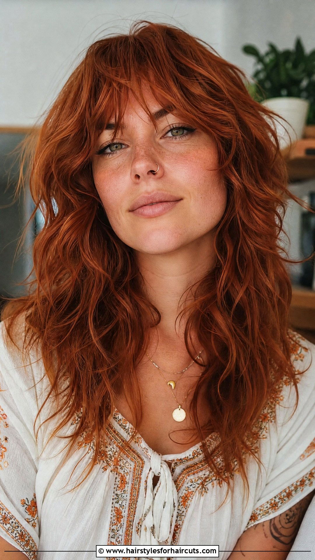 Fiery Copper Wolf Cut - 25 fire haircuts - 25 fire haircuts