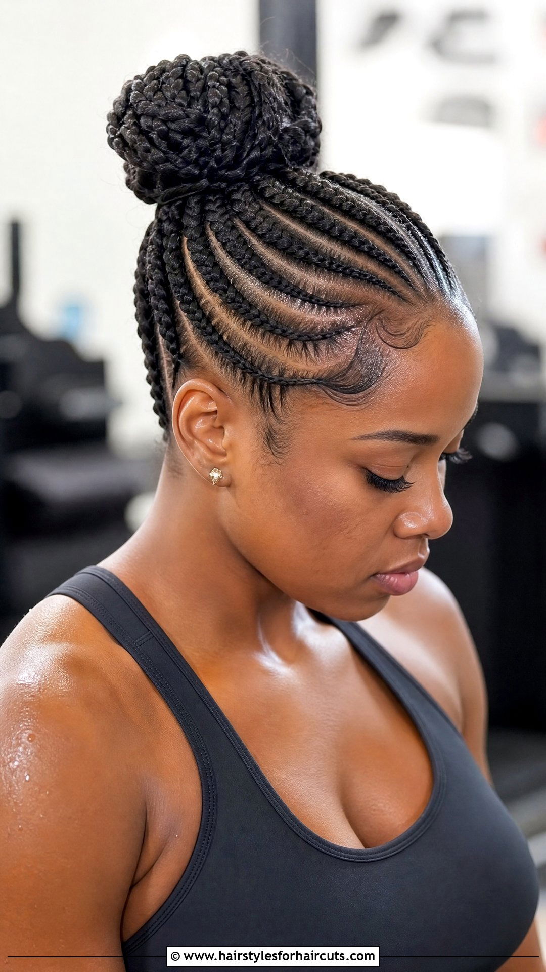 Fine Natural Cornrow Updo - 25 fine natural hairstyles - 25 fine natural hairstyles