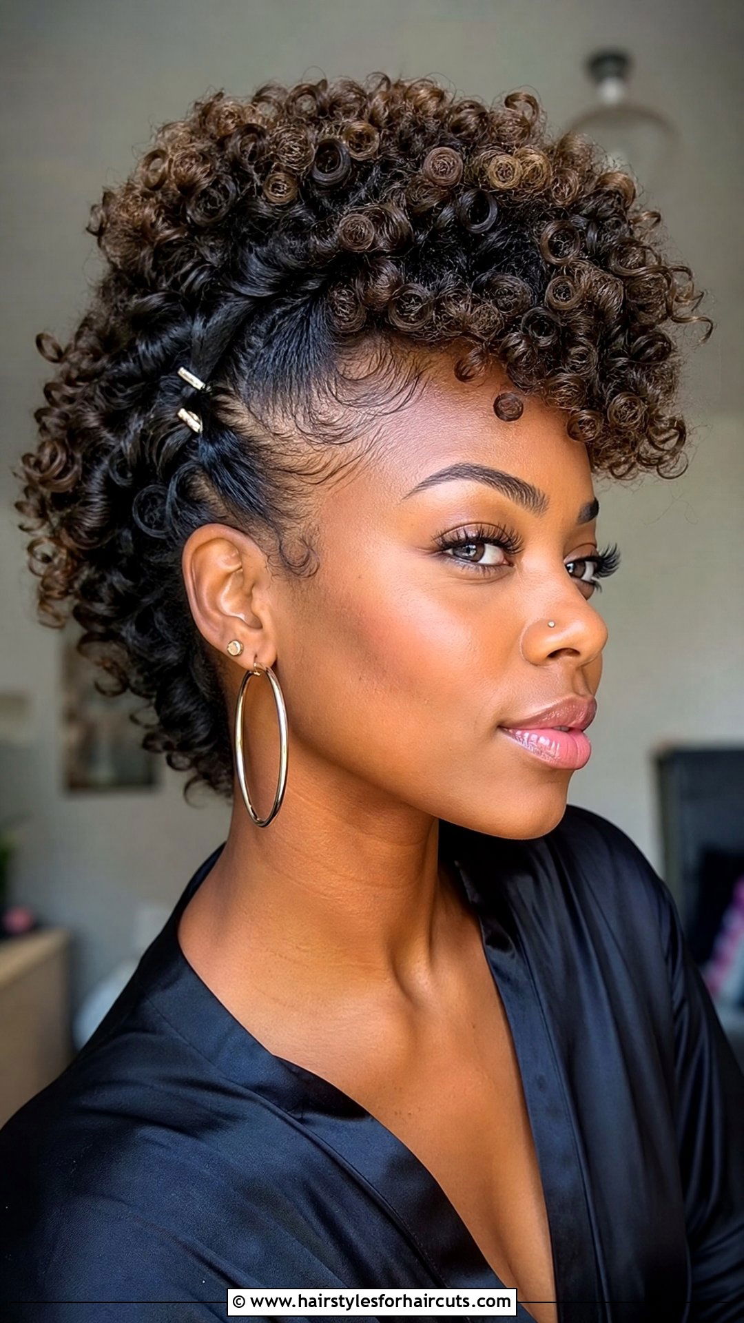 Fine Natural Curly Frohawk - 25 fine natural hairstyles - 25 fine natural hairstyles