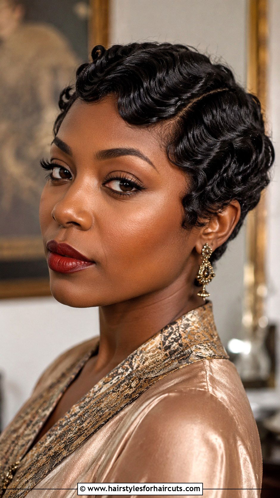 Finger Wave Pixie - 25 pixie haircuts for thick hair - 25 pixie haircuts for thick hair