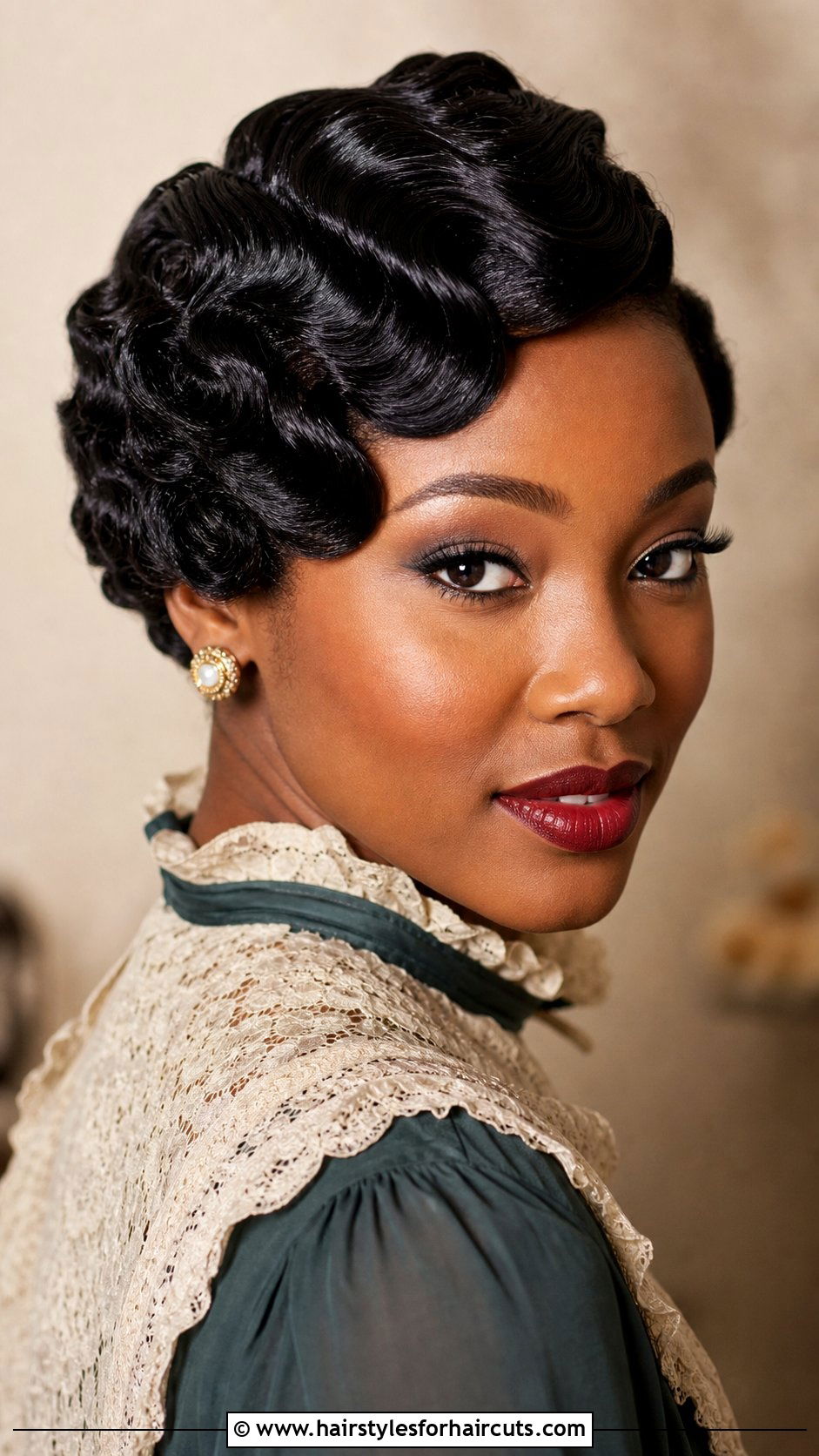 Finger Wave Short Hair - 25 short haircuts for round face black woman - 25 short haircuts for round face black woman