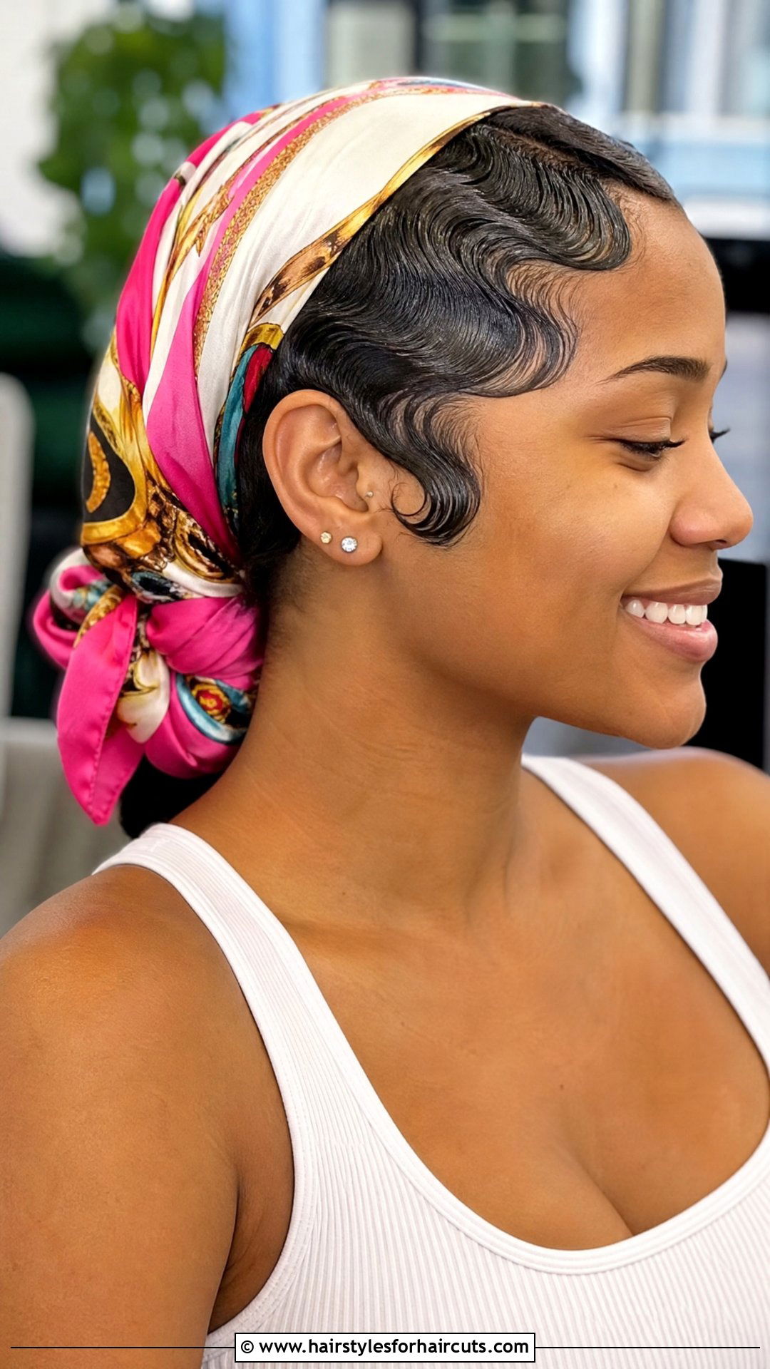 Finger Waves With Scarf - 25 finger wave hairstyles for black hair - 25 finger wave hairstyles for black hair