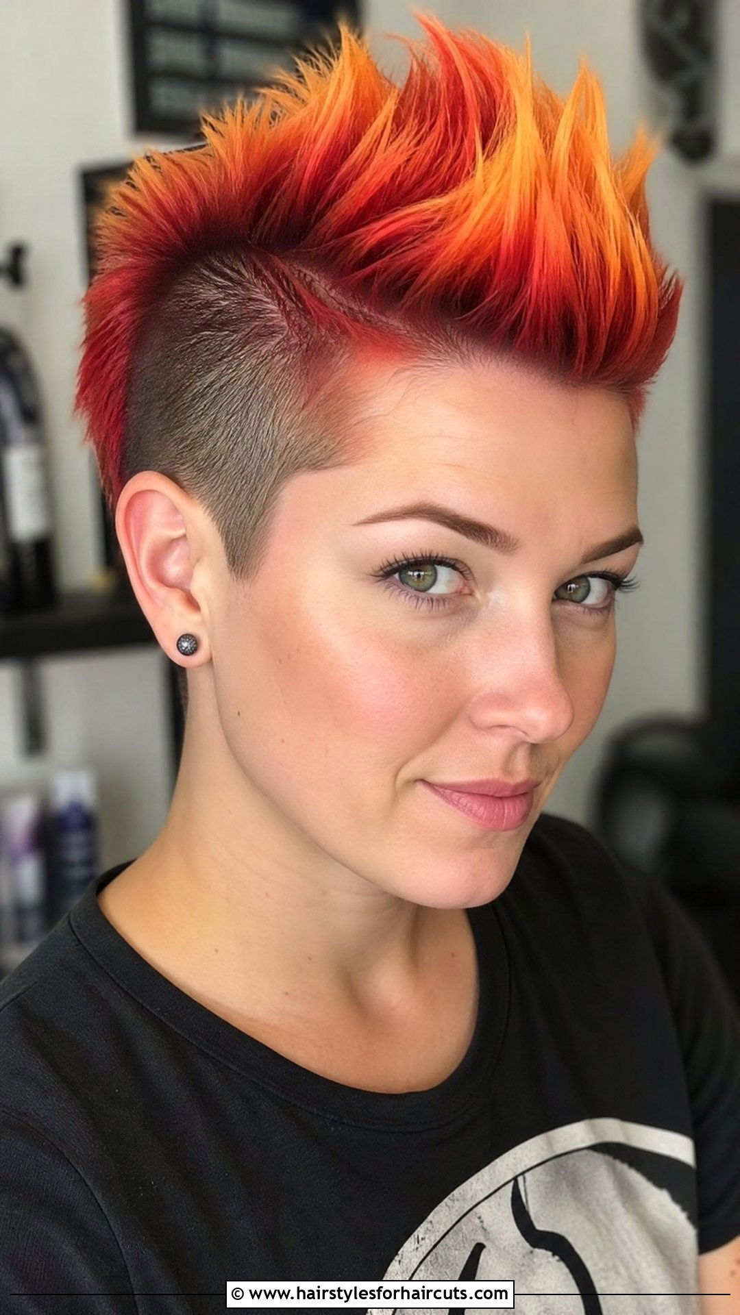 Fire Colored Faux Hawk Haircut - 25 fire haircuts - 25 fire haircuts