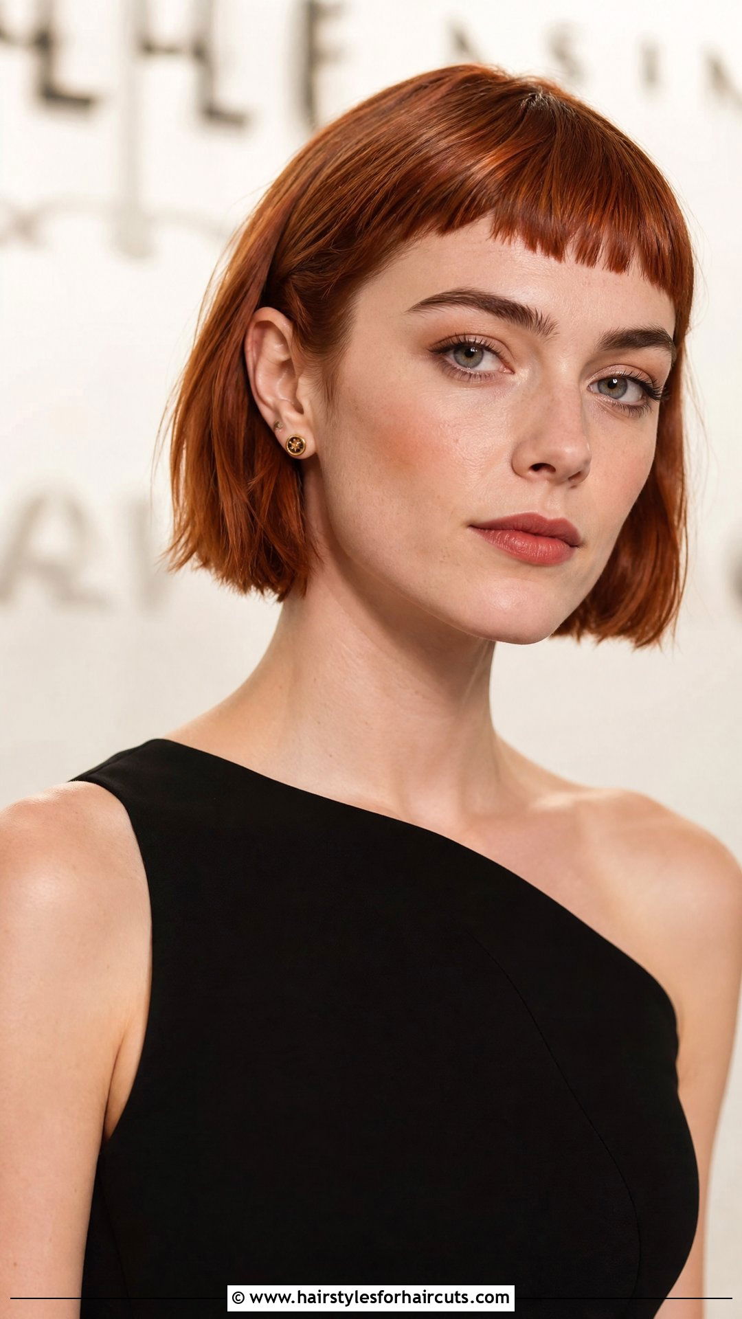 Fire Toned Micro Bangs Bob - 25 fire hairstyles - 25 fire hairstyles