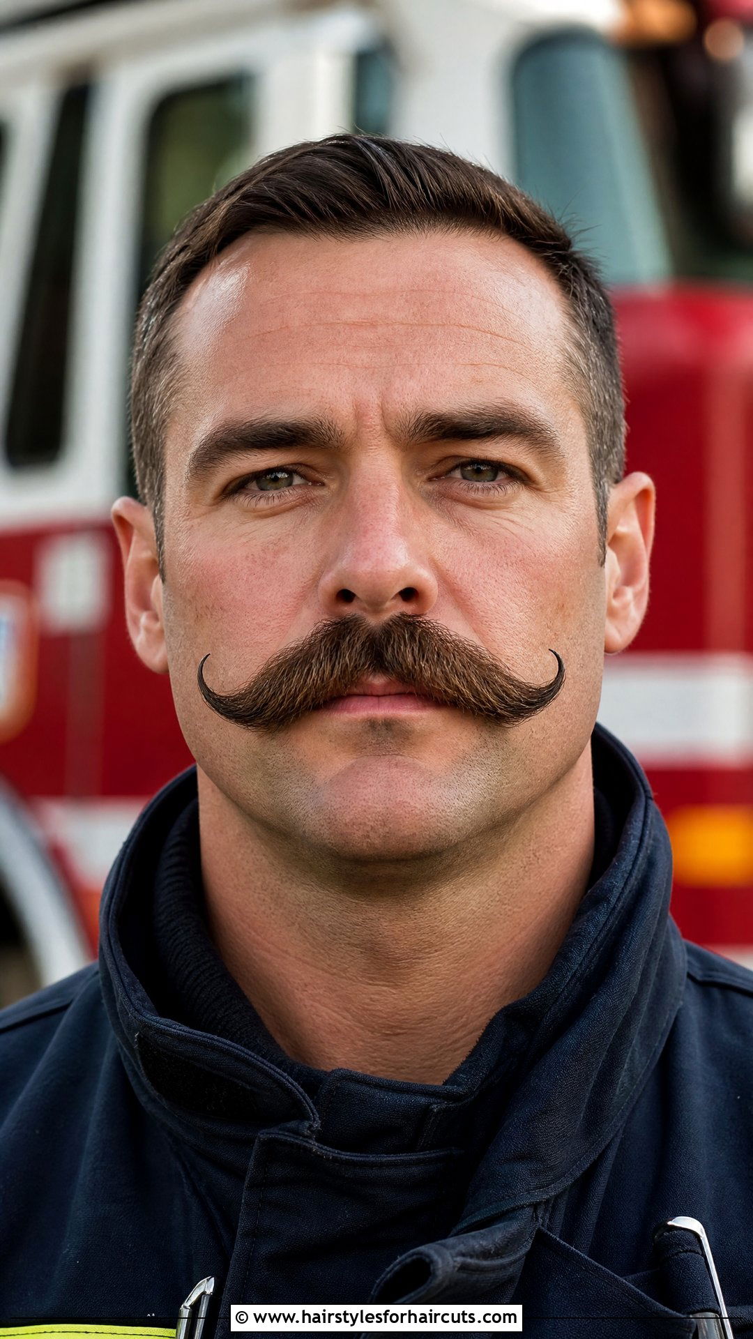 Firefighter Handlebar Mustache - 25 firefighter facial hairstyles - 25 firefighter facial hairstyles
