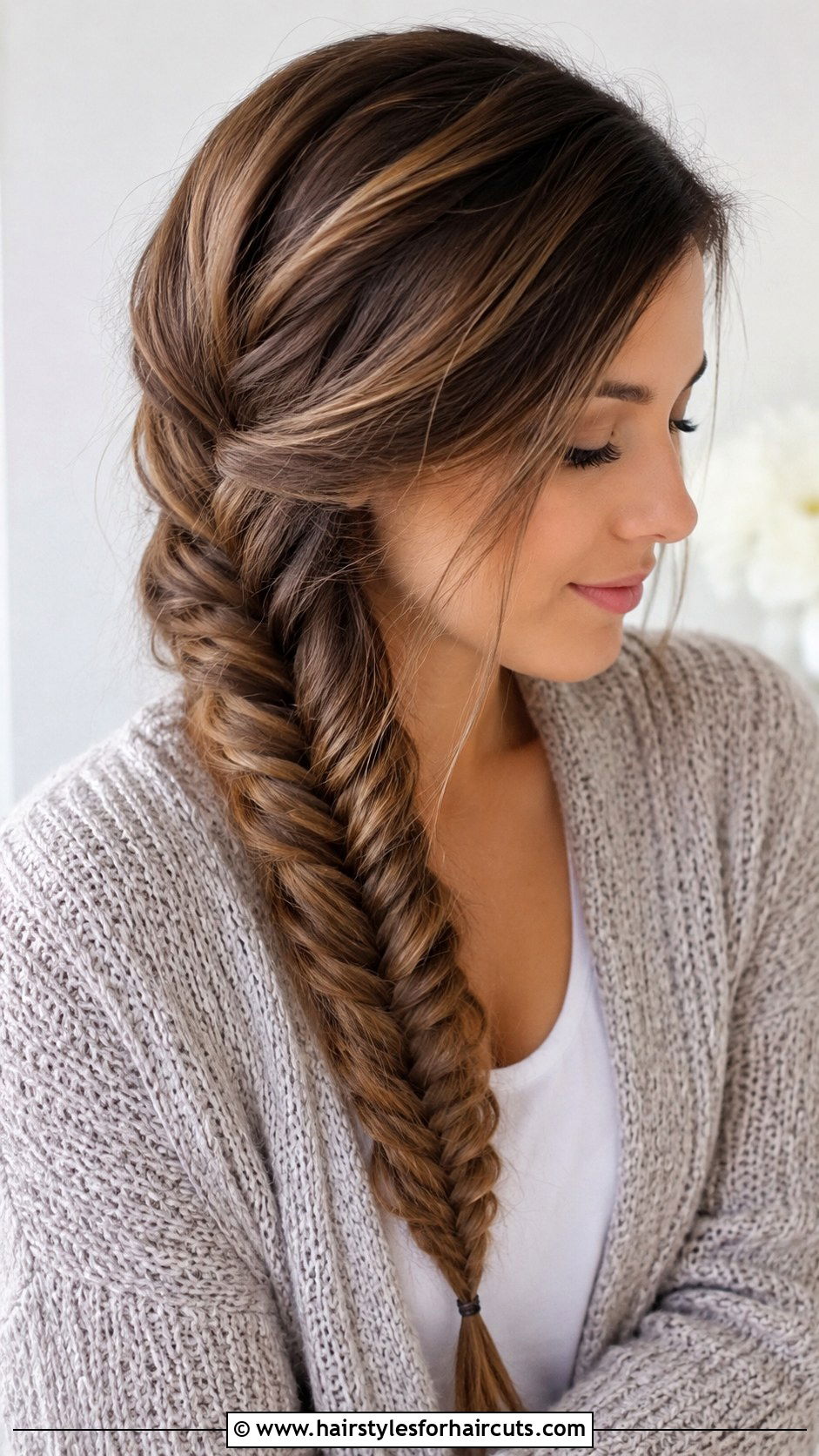 Fishtail Braid - 25 hairstyles to keep hair out of face - 25 hairstyles to keep hair out of face