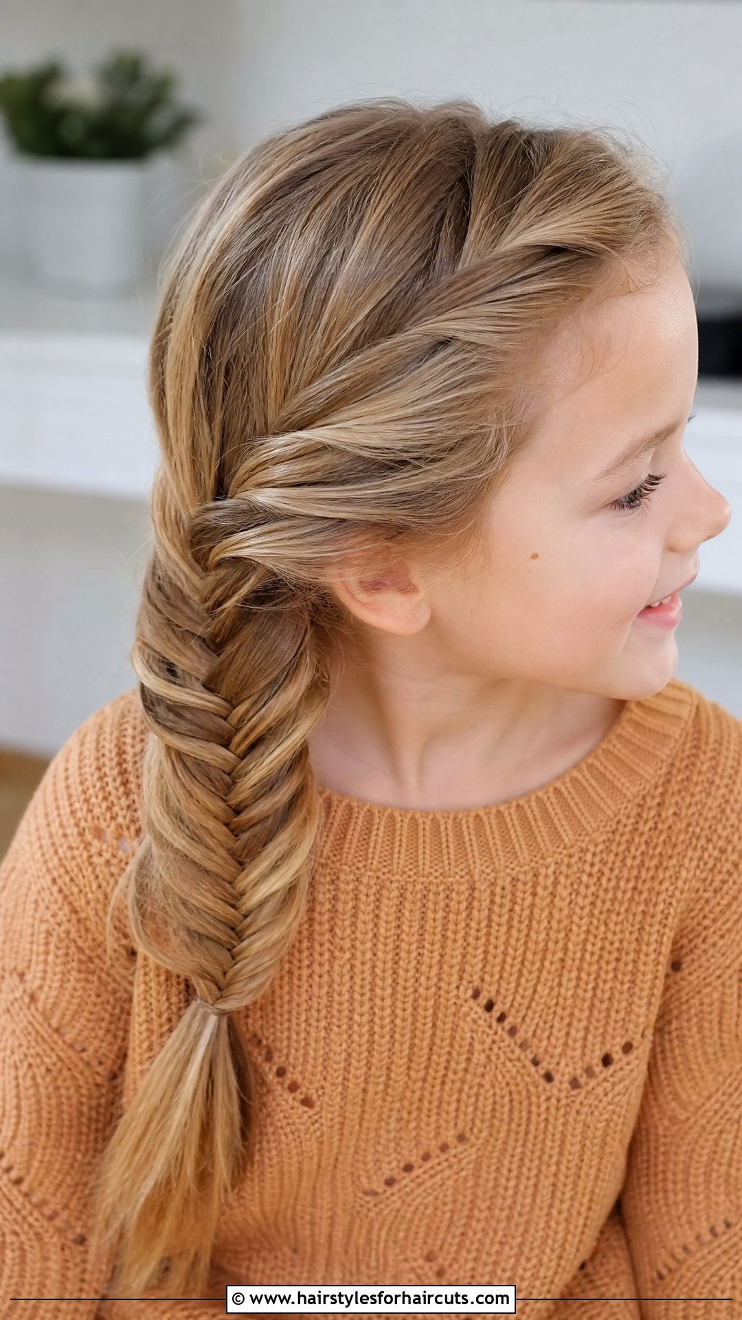 Fishtail Braid - 25 easy hairstyles for kids with long hair - 25 easy hairstyles for kids with long hair