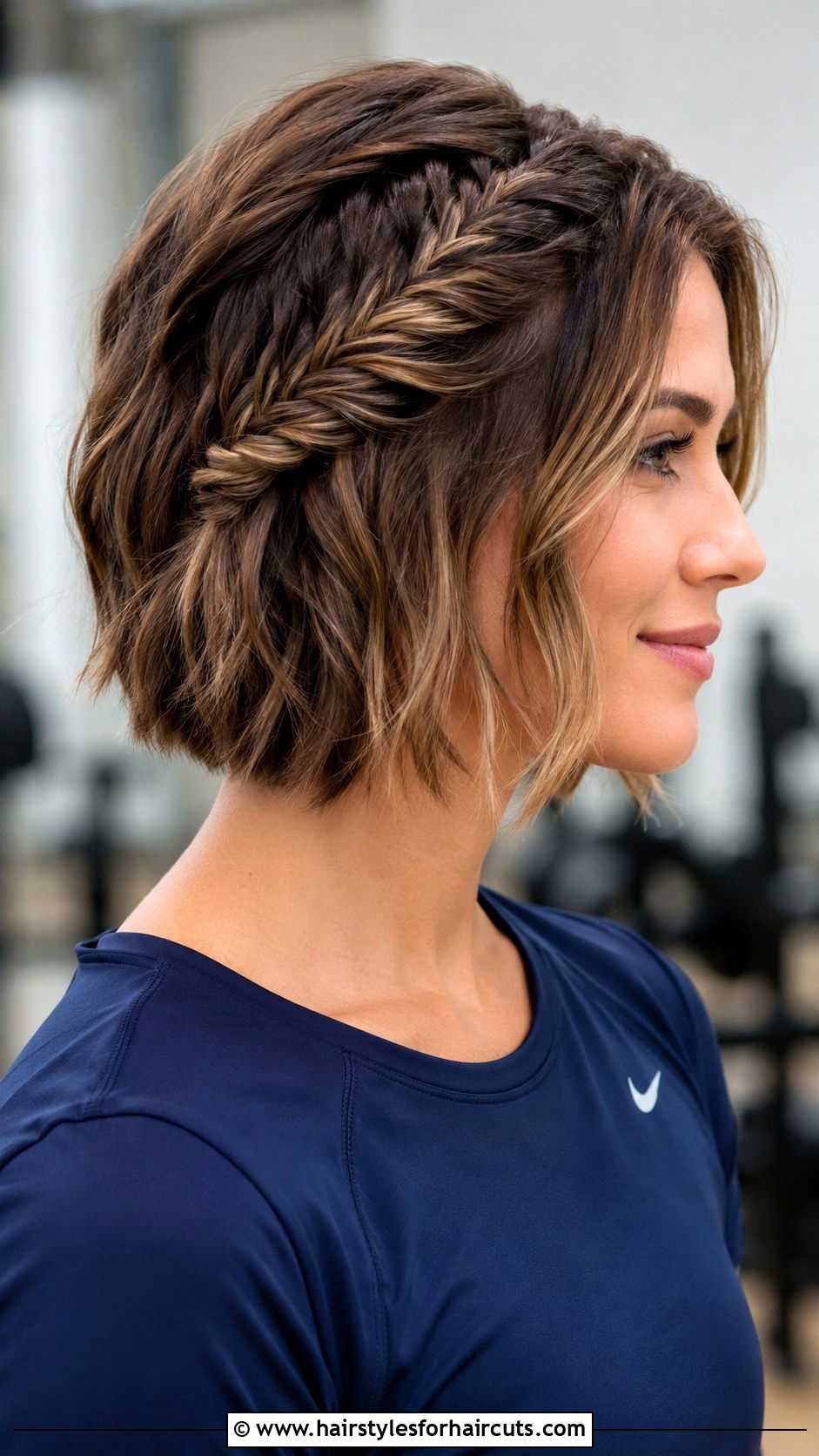 Fishtail Braid Bob Haircut - 25 cute softball hairstyles for short hair - 25 cute softball hairstyles for short hair
