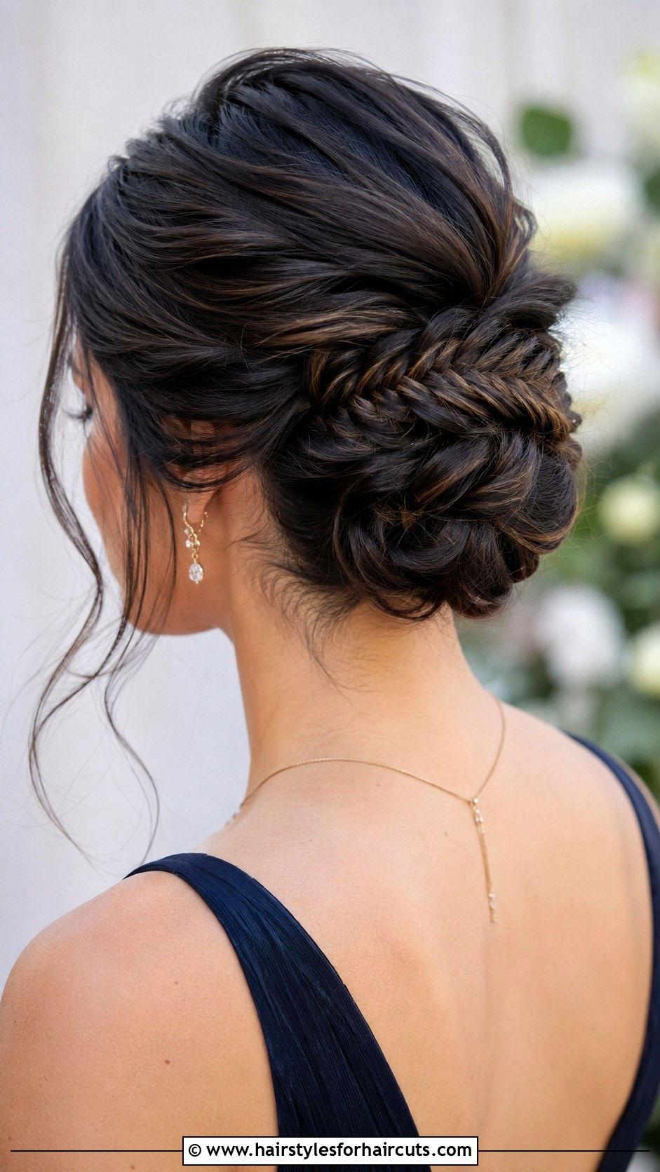 Fishtail Braid Bun - 25 cute hairstyles for long hair with braids - 25 cute hairstyles for long hair with braids