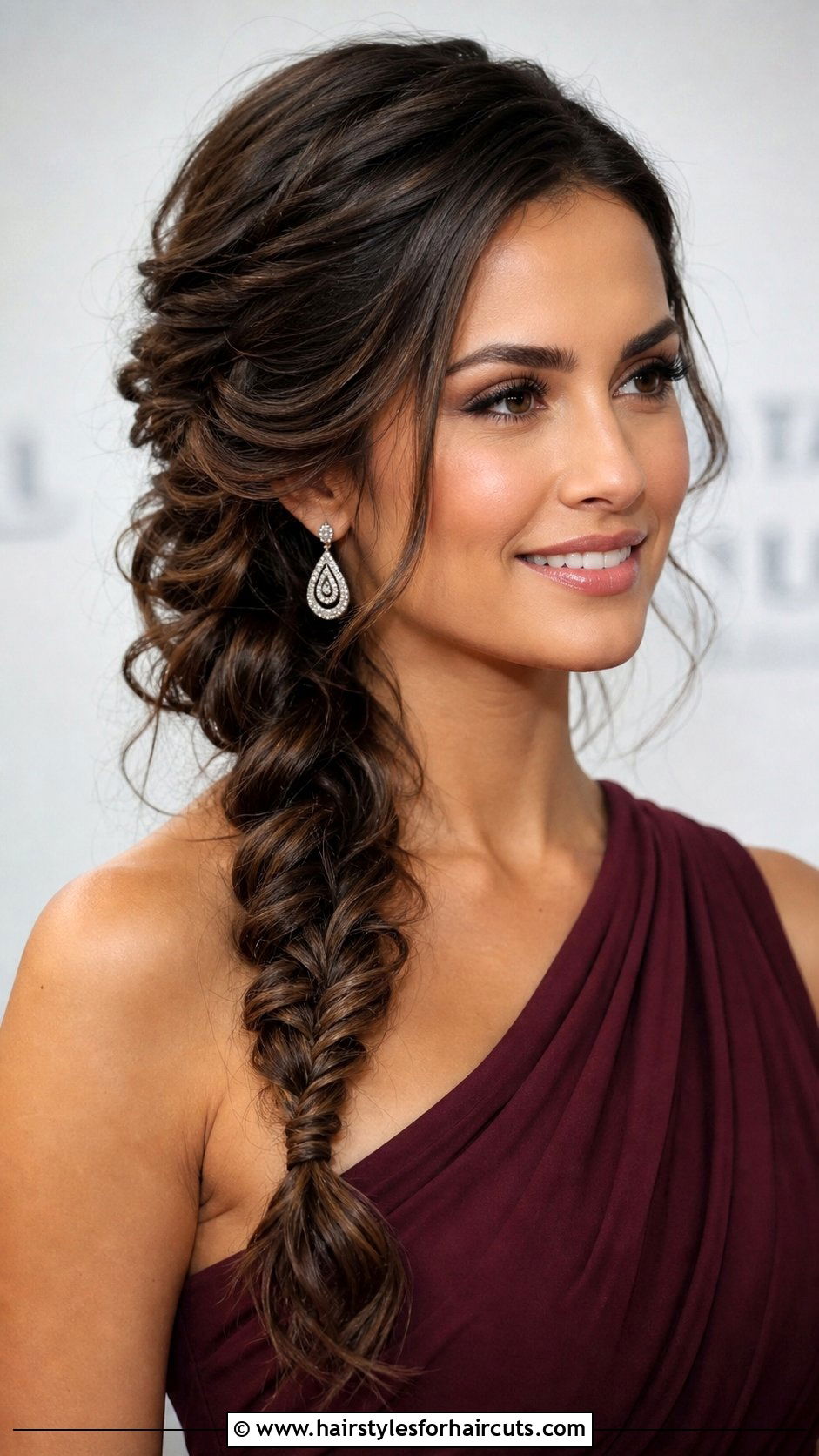 Fishtail Braid Cocktail Party Hairstyle - 25 cocktail party hairstyles for long hair - 25 cocktail party hairstyles for long hair