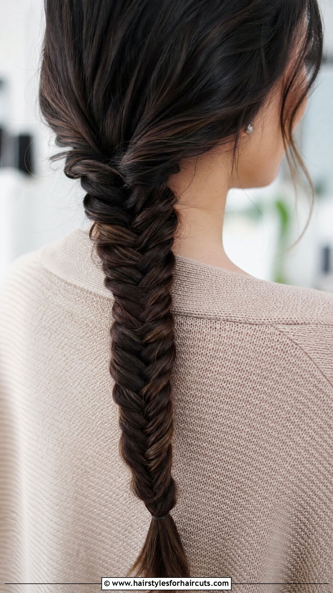 Fishtail Braid Dark Hair - 25 vampire hairstyles - 25 vampire hairstyles