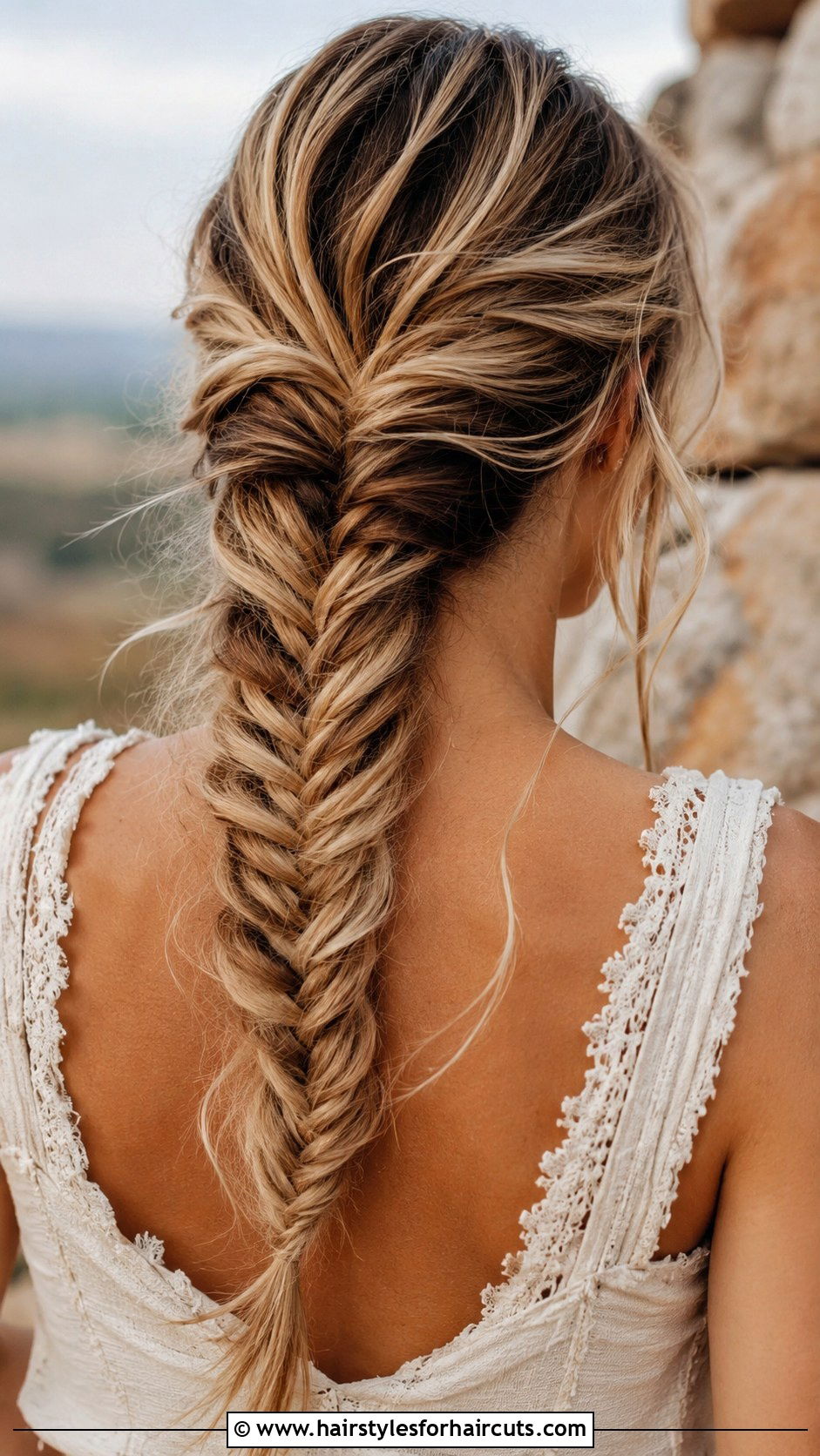 Fishtail Braid Down Do - 25 elegant wedding hairstyles - 25 elegant wedding hairstyles