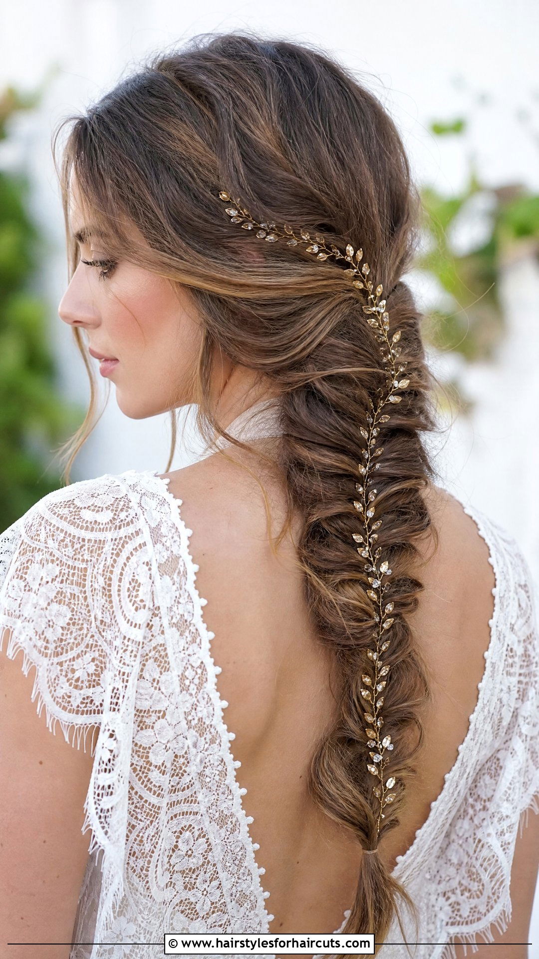 Fishtail Braid Hair Vine - 25 hair vine hairstyles - 25 hair vine hairstyles