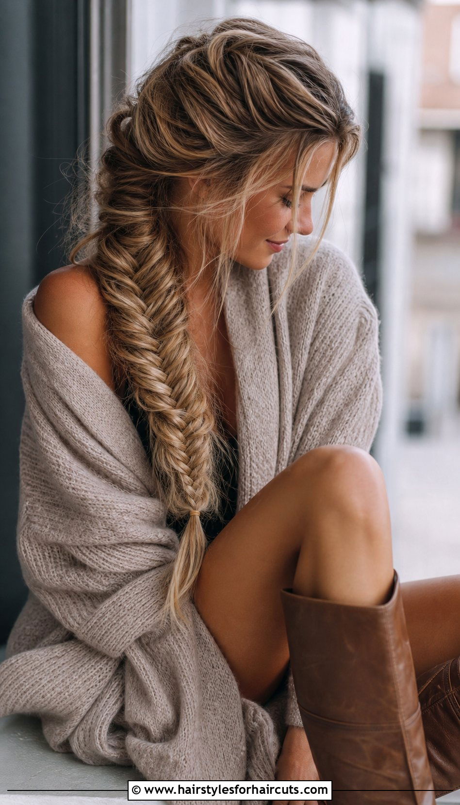 Fishtail Braid Hairstyle - 25 fall hairstyles for long hair - 25 fall hairstyles for long hair