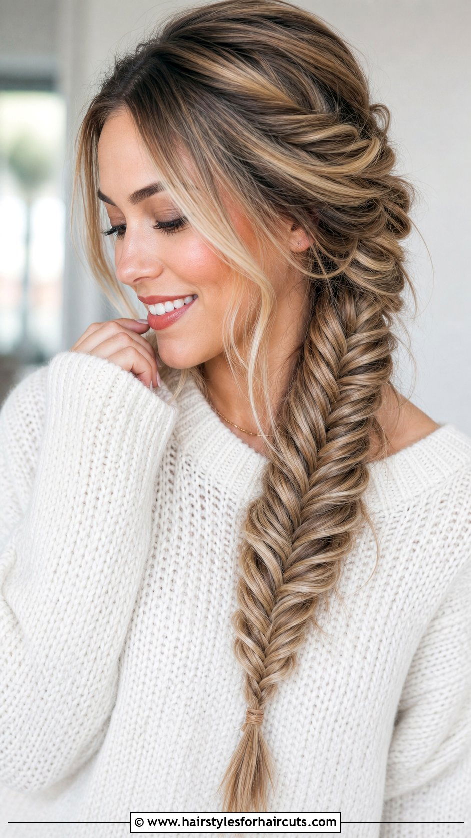 Fishtail Braid Hairstyle - 25 hairstyles for engagement photos - 25 hairstyles for engagement photos
