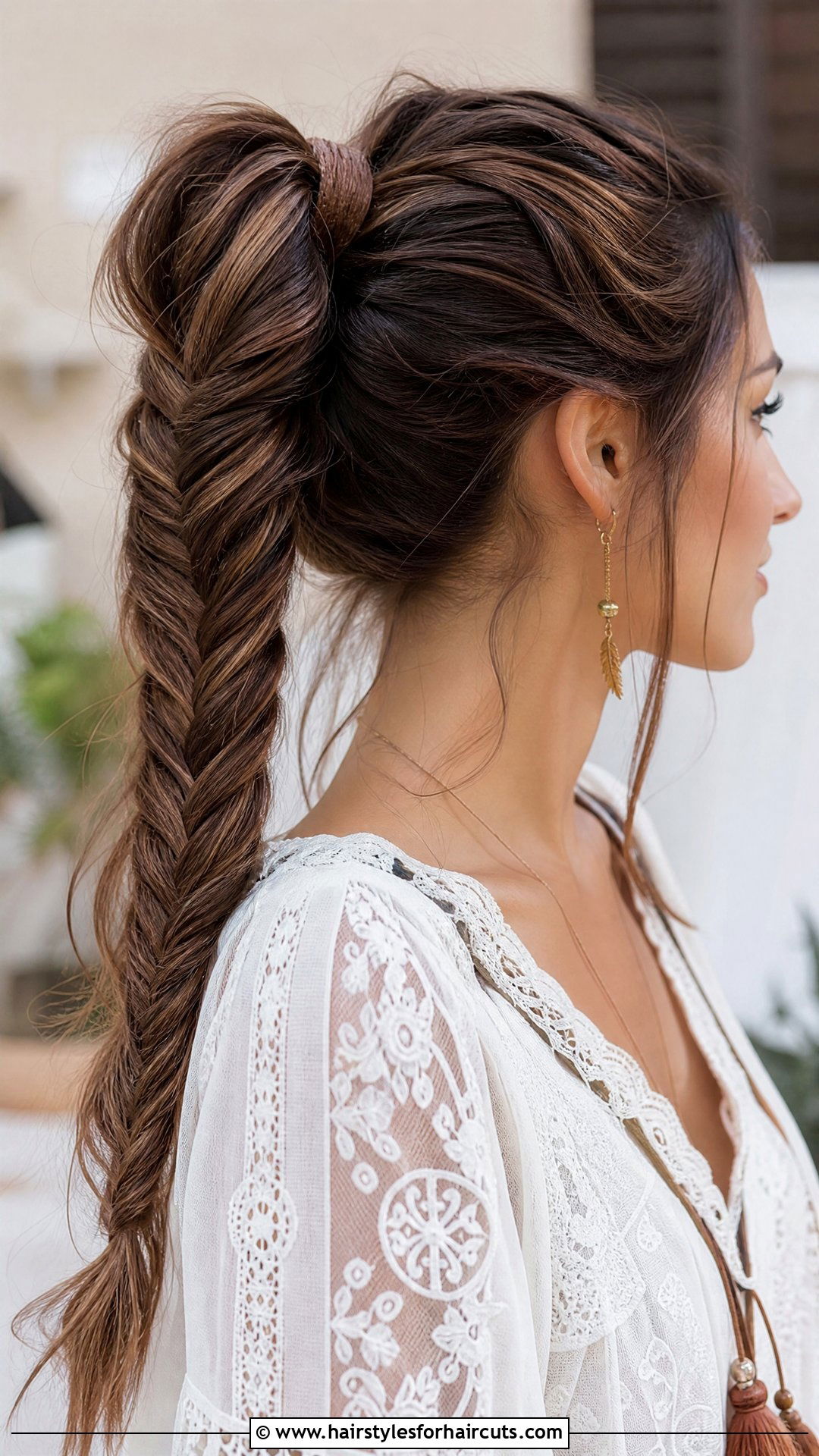 Fishtail Braid High Ponytail - 25 high pony tail hairstyles - 25 high pony tail hairstyles