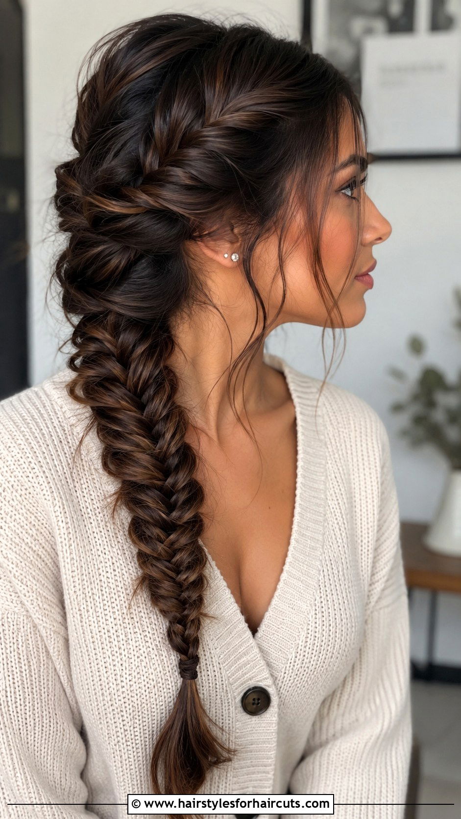 Fishtail Braid Look - 25 diy hairstyles - 25 diy hairstyles