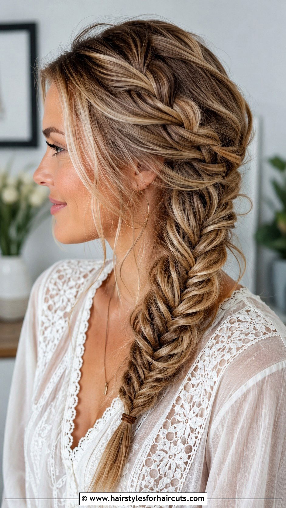 Fishtail Braid Medium Hair - 25 cute hairstyles for medium hair length - 25 cute hairstyles for medium hair length