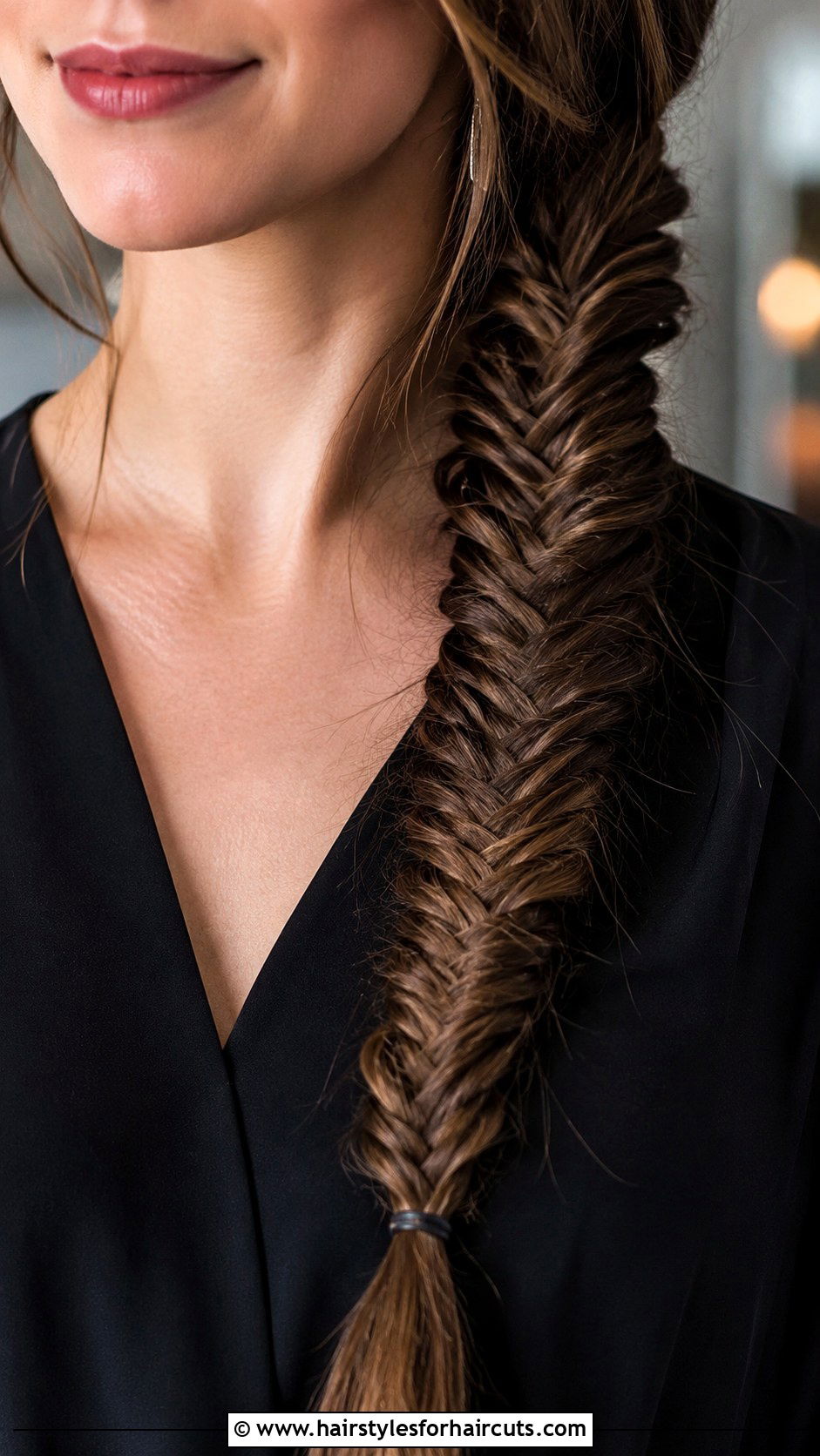 Fishtail Braid Medium Hair - 25 funeral hairstyles for medium hair - 25 funeral hairstyles for medium hair