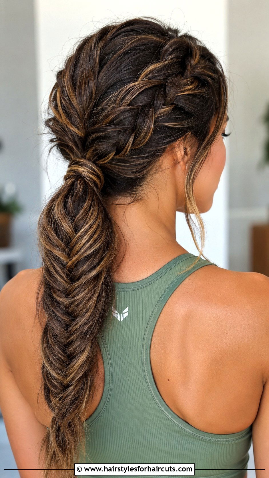 Fishtail Braid Ponytail - 25 tennis hairstyles - 25 tennis hairstyles
