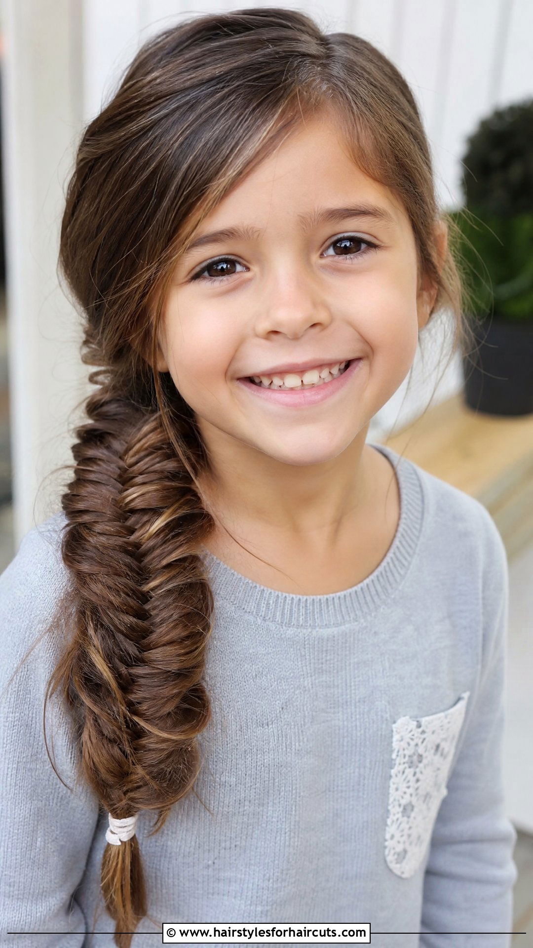 Fishtail Braid Side Pony Kid Girl - 25 easy hairstyles kid girl rockstar hair - 25 easy hairstyles kid girl rockstar hair